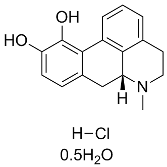 Apomorphine hydrochloride hemihydrate